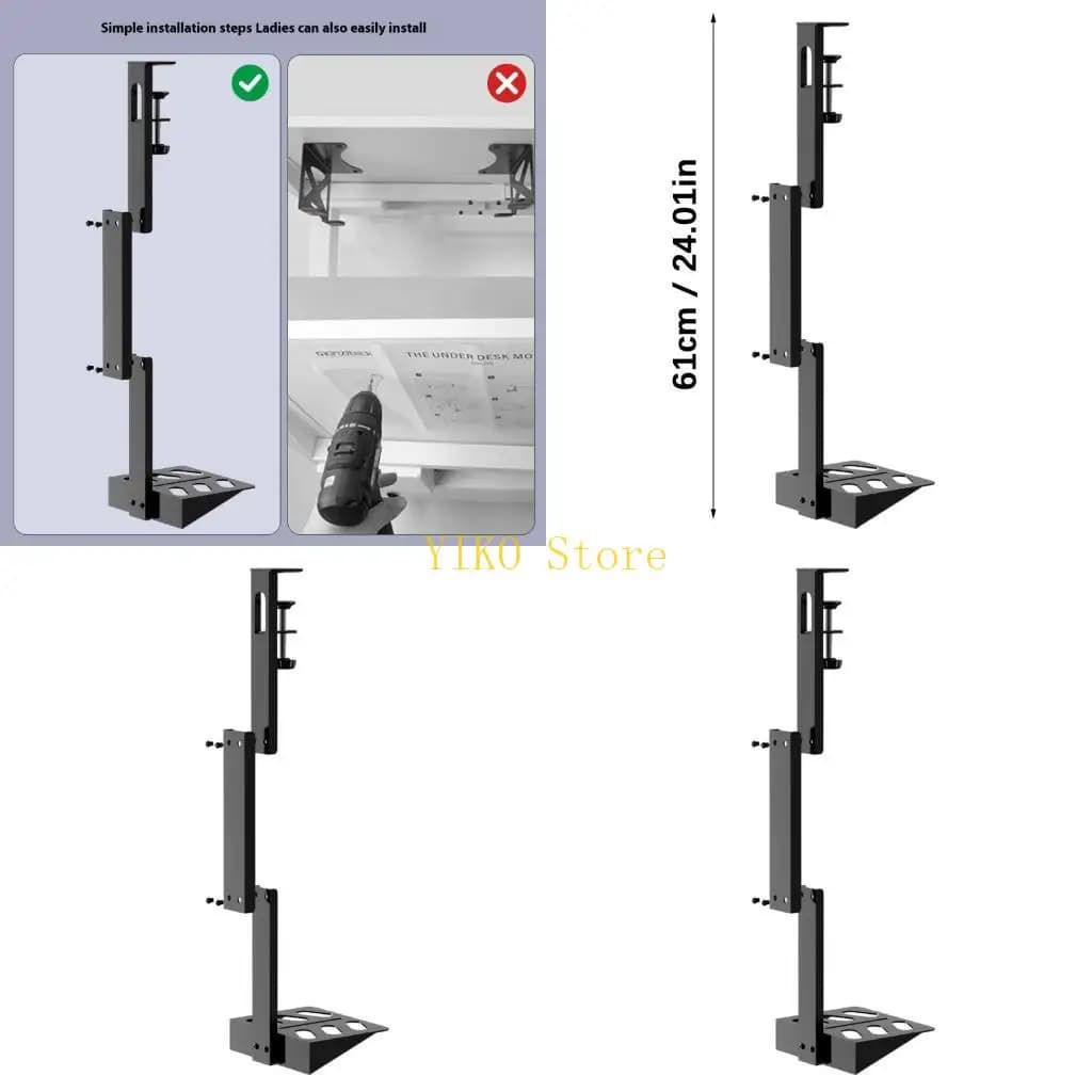 Portata a sospensione del gancio K32C Porta della console staffa sotto tavolo Raccolto archiviazione verticale
