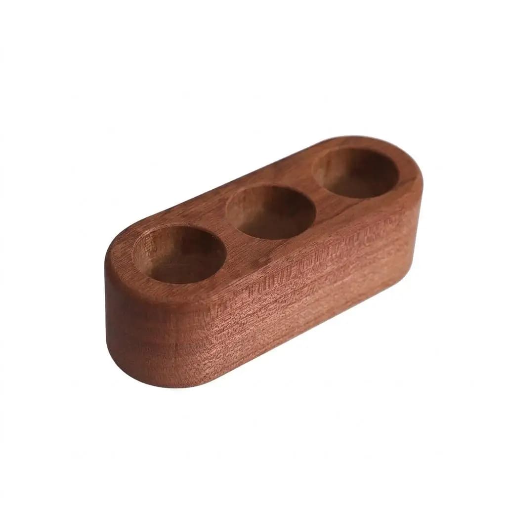 Premium Ebony Storage Rack Essential Oil Wood Stand for Diffuser Bottles Shelf