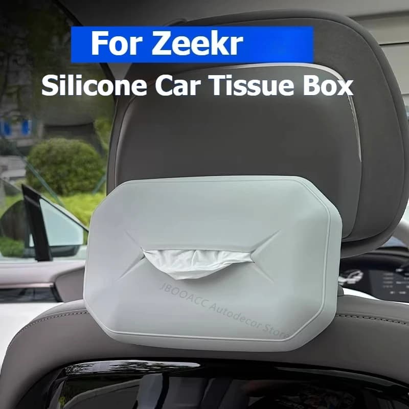 Per Geely Zeekr 7X 001 009 X MIX Borsa per asciugamani di carta per auto Sedile in silicone universale Scatola per fazzoletti appesa Accessori interni Antiscivolo