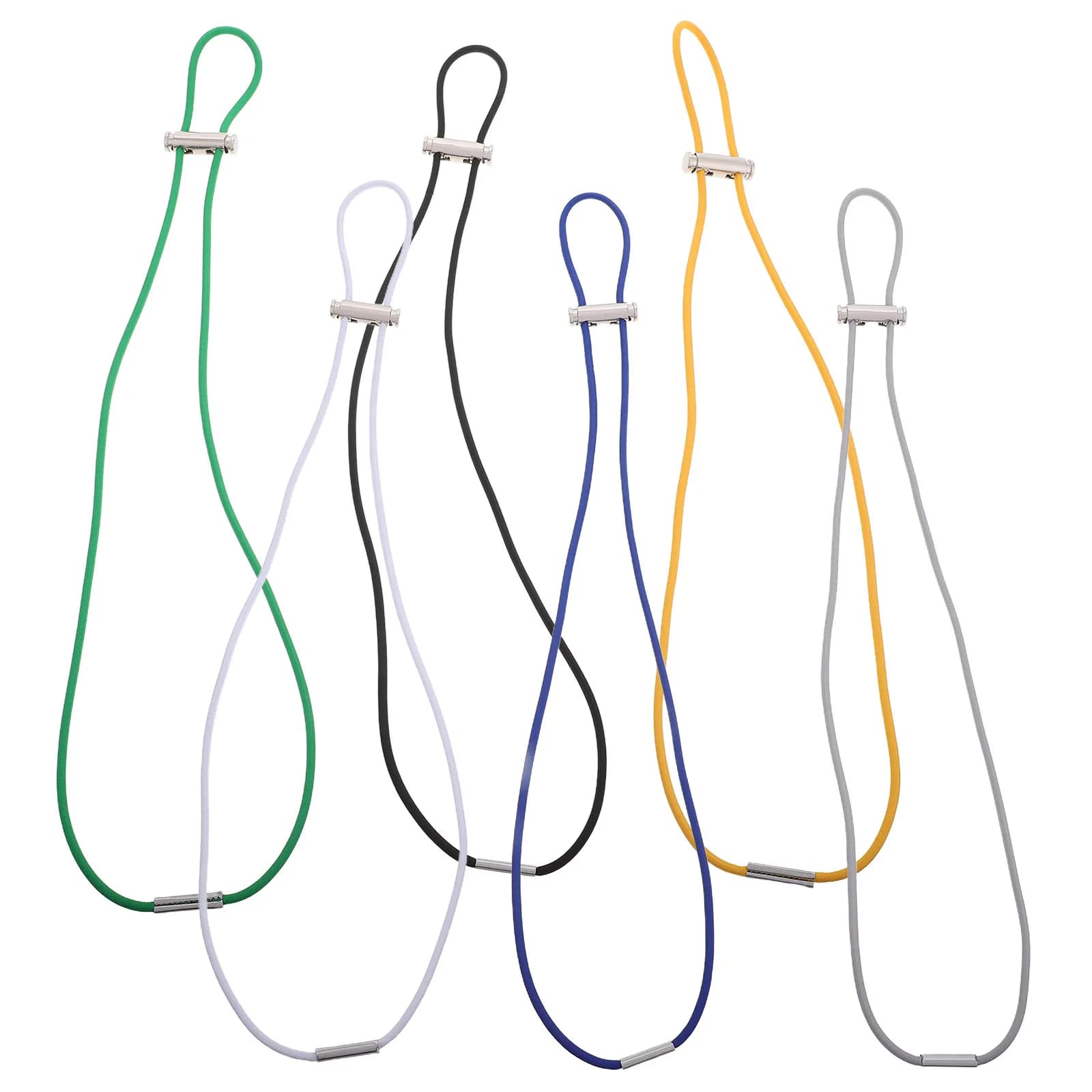 6 Pezzi Elastici Regolabili in Gomma per Pattumiere, Fissatori Elastici Antiscivolo per Sacchi della Spazzatura, per Ufficio, Casa, Cucina