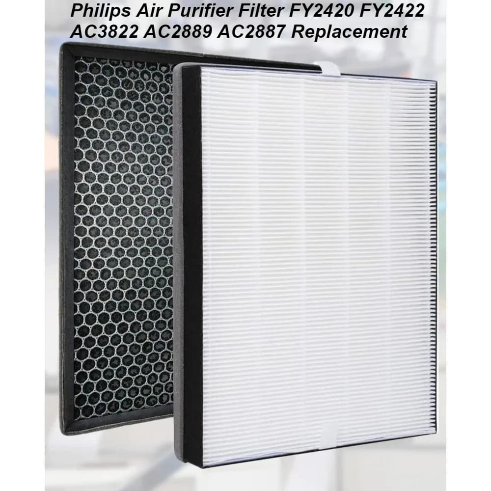 Filtro di Ricambio HEPA e Carbone Attivo per Purificatore d'Aria Philips Compatibile con FY2420 FY2422 AC3822 AC2889 AC2887 Ufficiale