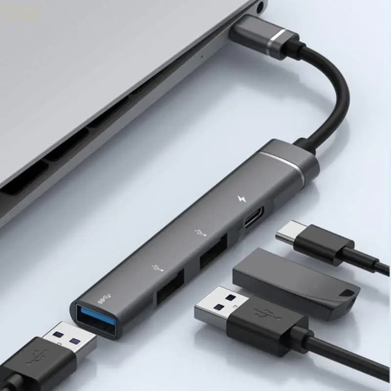 Y2GD Tipo C Hub 4 porte in lega alluminio USB3.0 USB2.0 Adattatore tipo C esteso PD