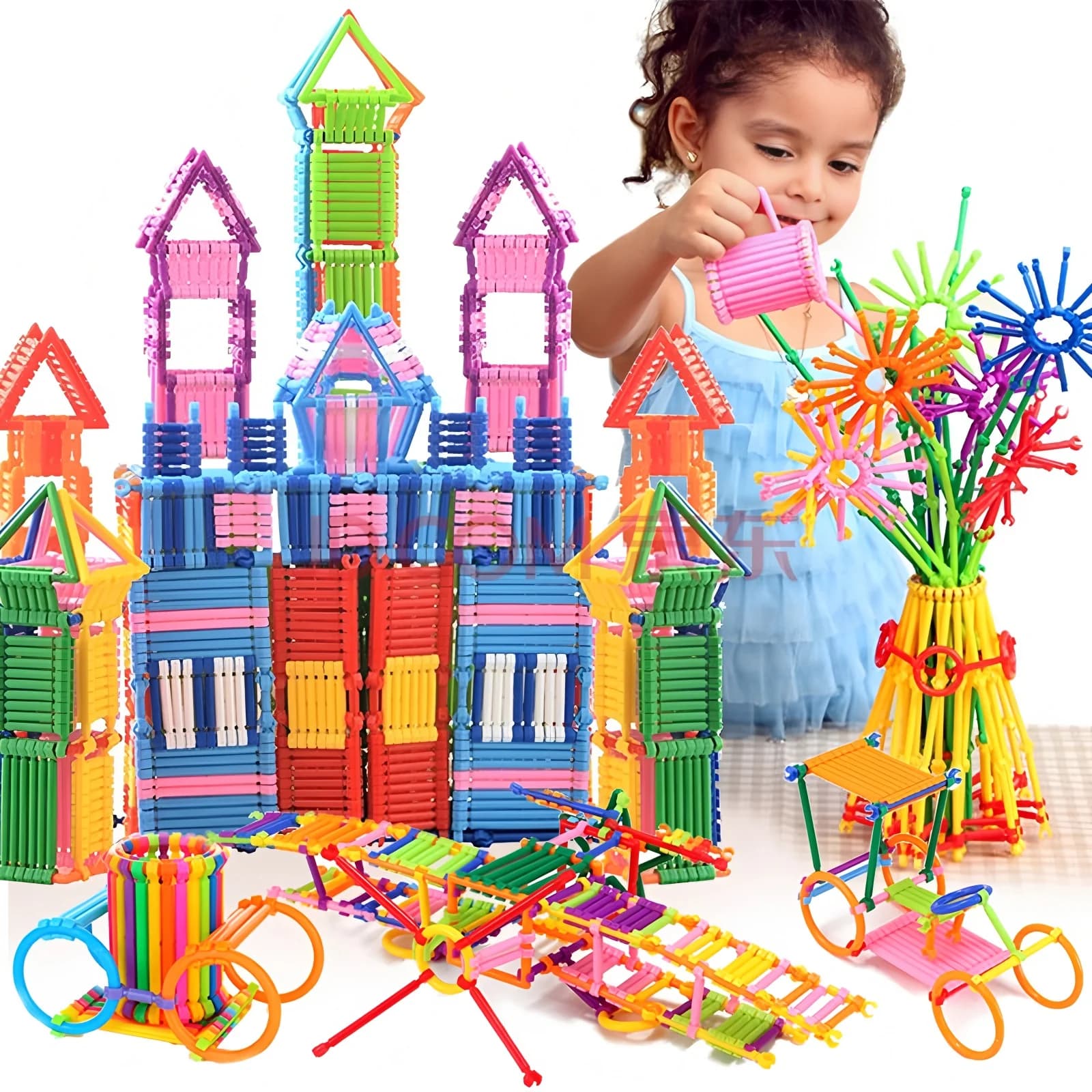 Giocattoli puzzle con bastoncini intelligenti di assemblaggio colorati, bastoncini di assemblaggio puzzle 3D, giocattoli educativi per bambini Regali fai da te
