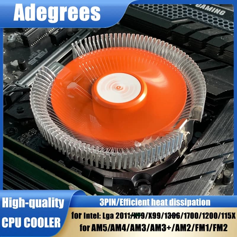 CPU Radiatore di Raffreddamento 90mm 3PIN Ventola di Raffreddamento Efficiente per LGA 775 1155 1150 1151 1200 1700 2011 X79 X99 1366 AM3 AM4 Ventilatore