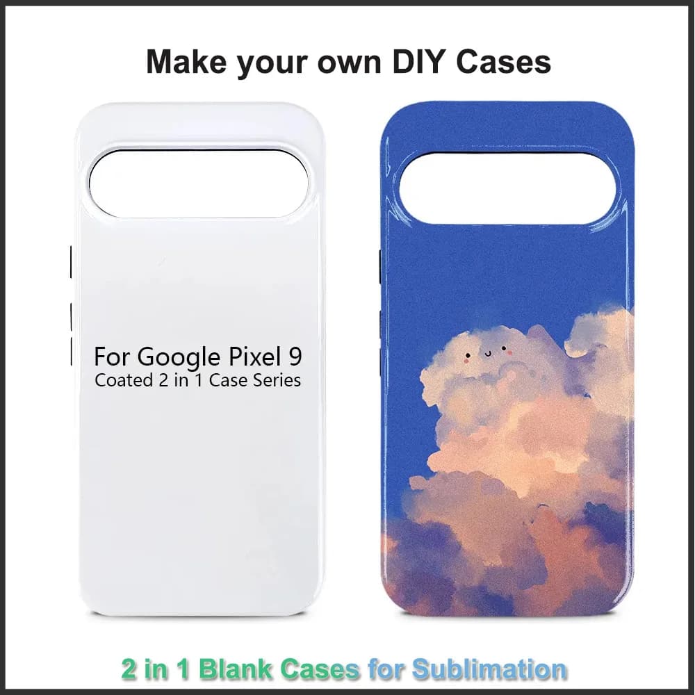 Cover 3D Vuota per Sublimazione per Google Pixel 10 9 9pro 8 8pro 7 7A, Stampa Fai-da-Te, Trasferimento Termico, Custodia Posteriore Robusta per Cellulare