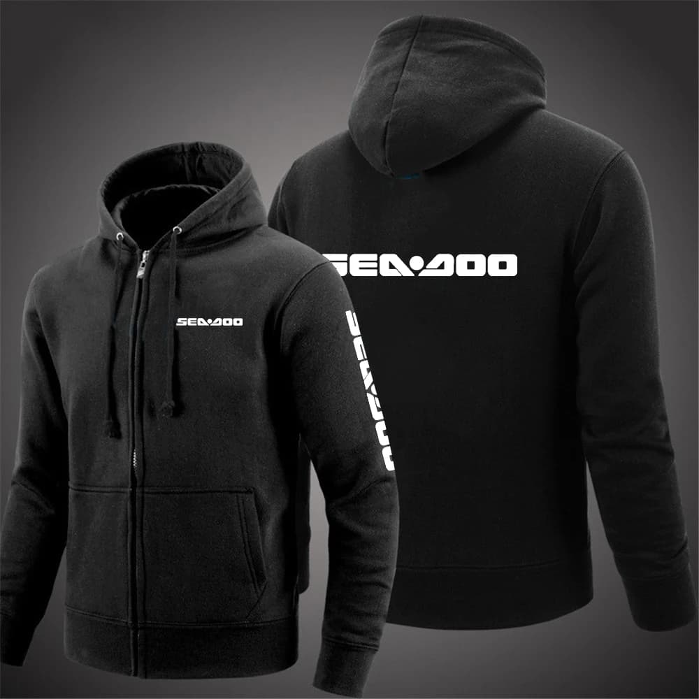 Sea Doo Seadoo Moto 2023 uomo New maniche lunghe cotone tinta unita cerniera coppie felpe felpa personalizzata top alla moda