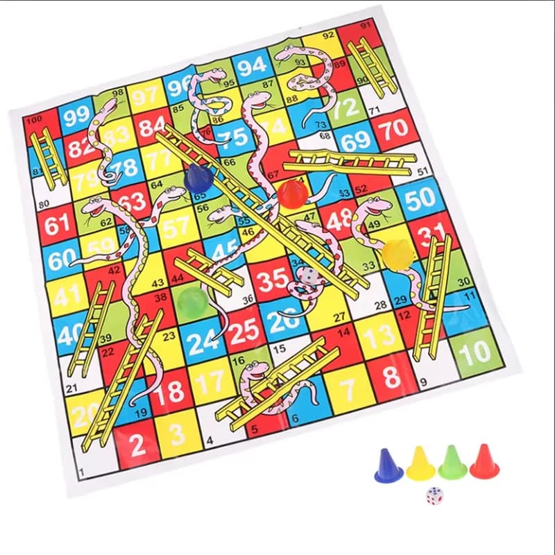Board Game Chess Snake Ladder Flight 38cm/14.96inch Educational Children Toys Interesting Board Game Set Portable Flying Chess