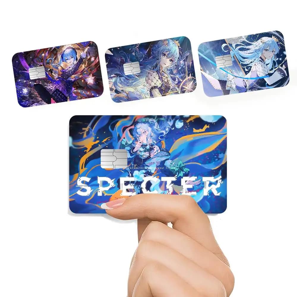 Hololive Hoshimachi Suisei Adesivo Protettivo Carino per Carte di Credito/Debito con Chip Piccolo (Lato Anteriore)