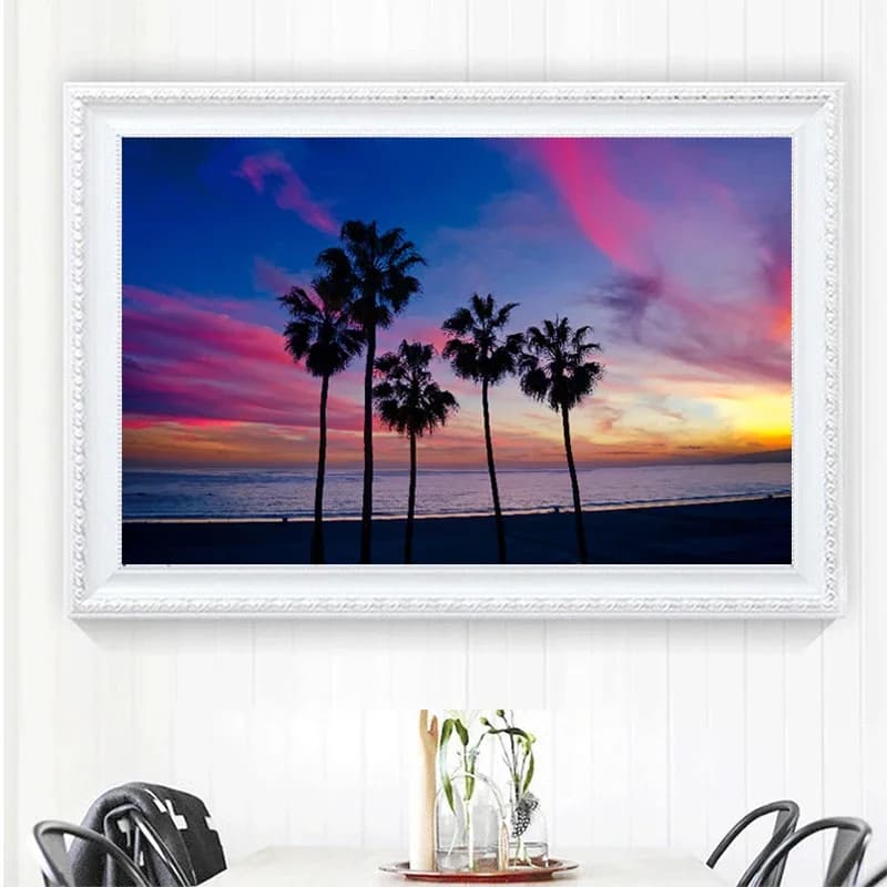 5D Diamond Painting Sunset Scenery Full Diamond Embroidery Hotel Living Room Home Wall Decor DIY Diamond Cross Stitch Kits
