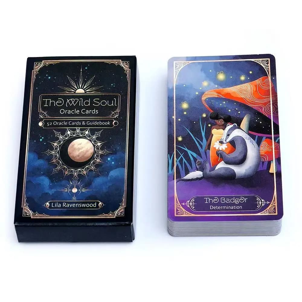 The Wild Soul Oracle Cards - Mazzo di 52 carte sulla saggezza animale 10,5*6,3 cm - Strumento di guida spirituale e meditazione per principianti ed esperti