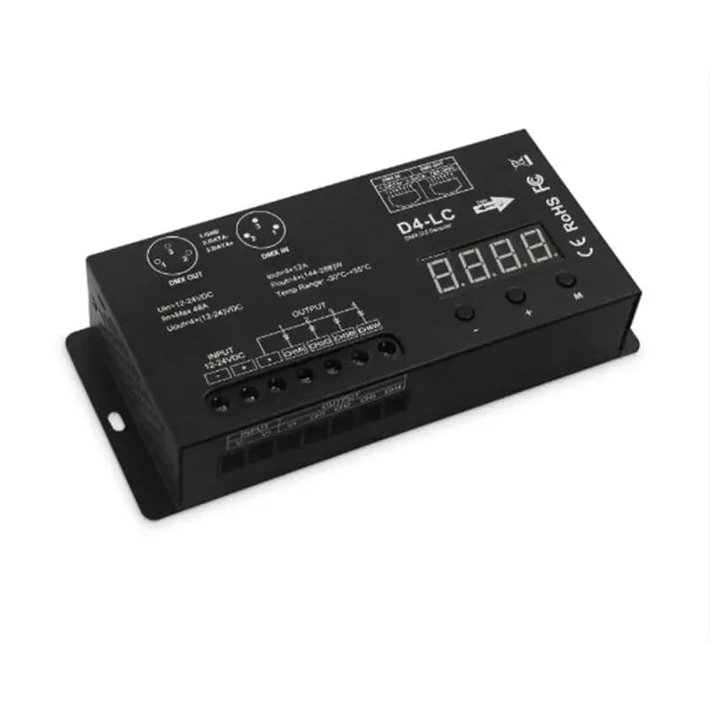 LXYB18B High Power Dmx512 Led Controller For Led Rgbw Strip Or Light DMX512 Dimmer Driver