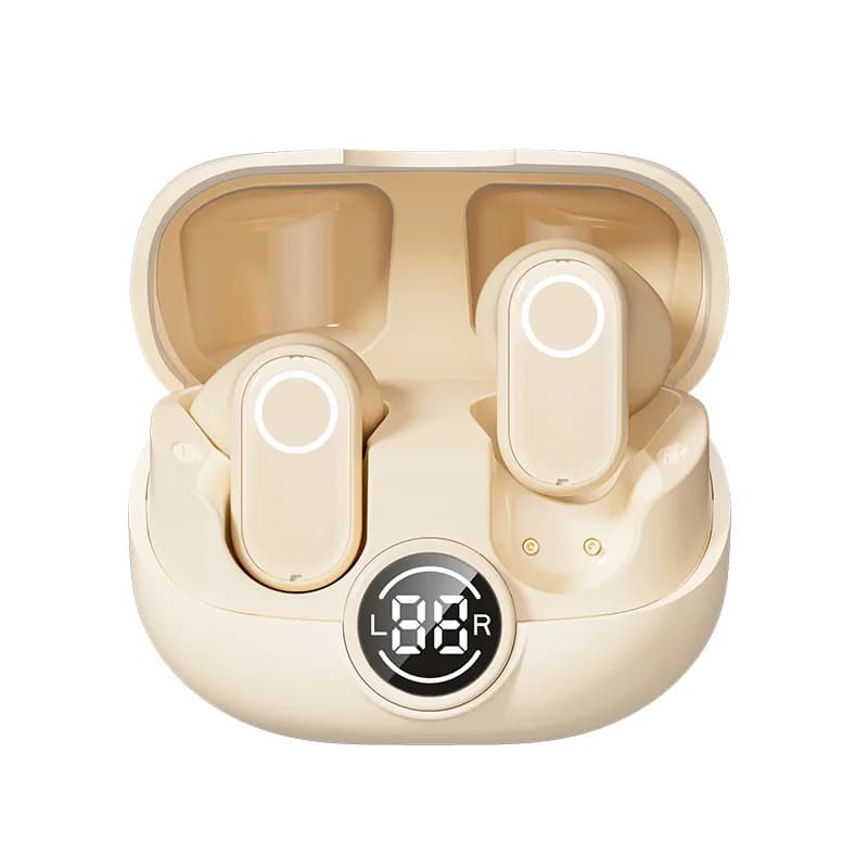 Auricolari TWS Bluetooth 5.4, HiFi, riduzione del rumore per chiamate HD, steli corti, display, per ufficio, viaggi. Cuffie da gioco semi-in-ear.