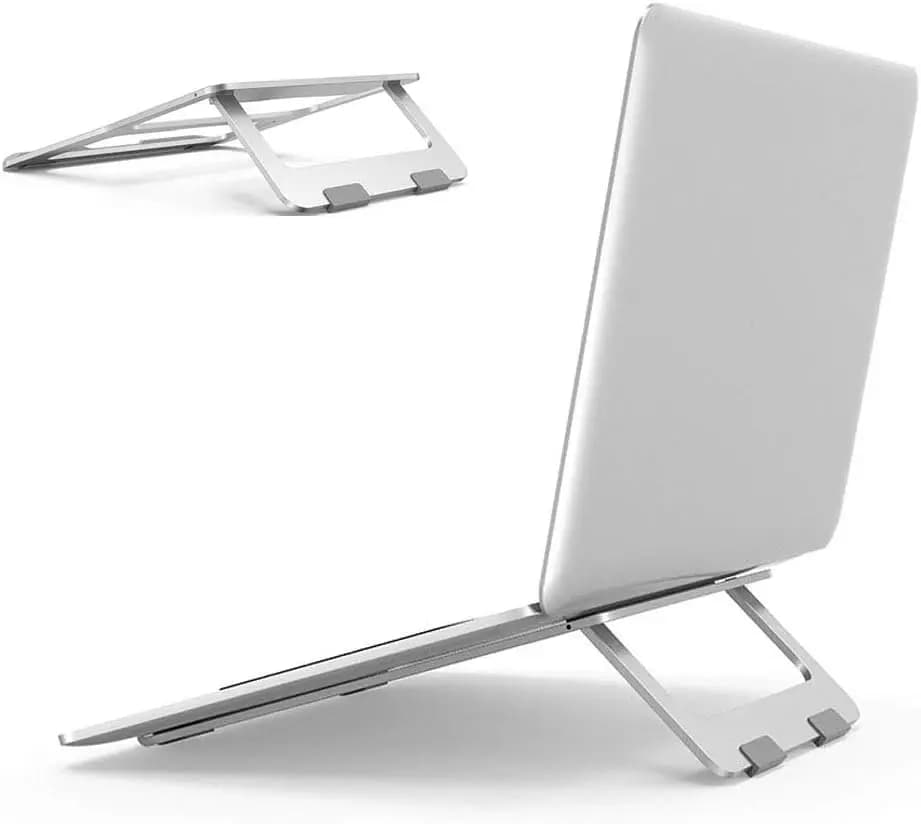 Supporto per tablet portatile Supporto da tavolo pieghevole universale regolabile in lega di alluminio per MacBook 10''-15.6'' Laptop Notbebook
