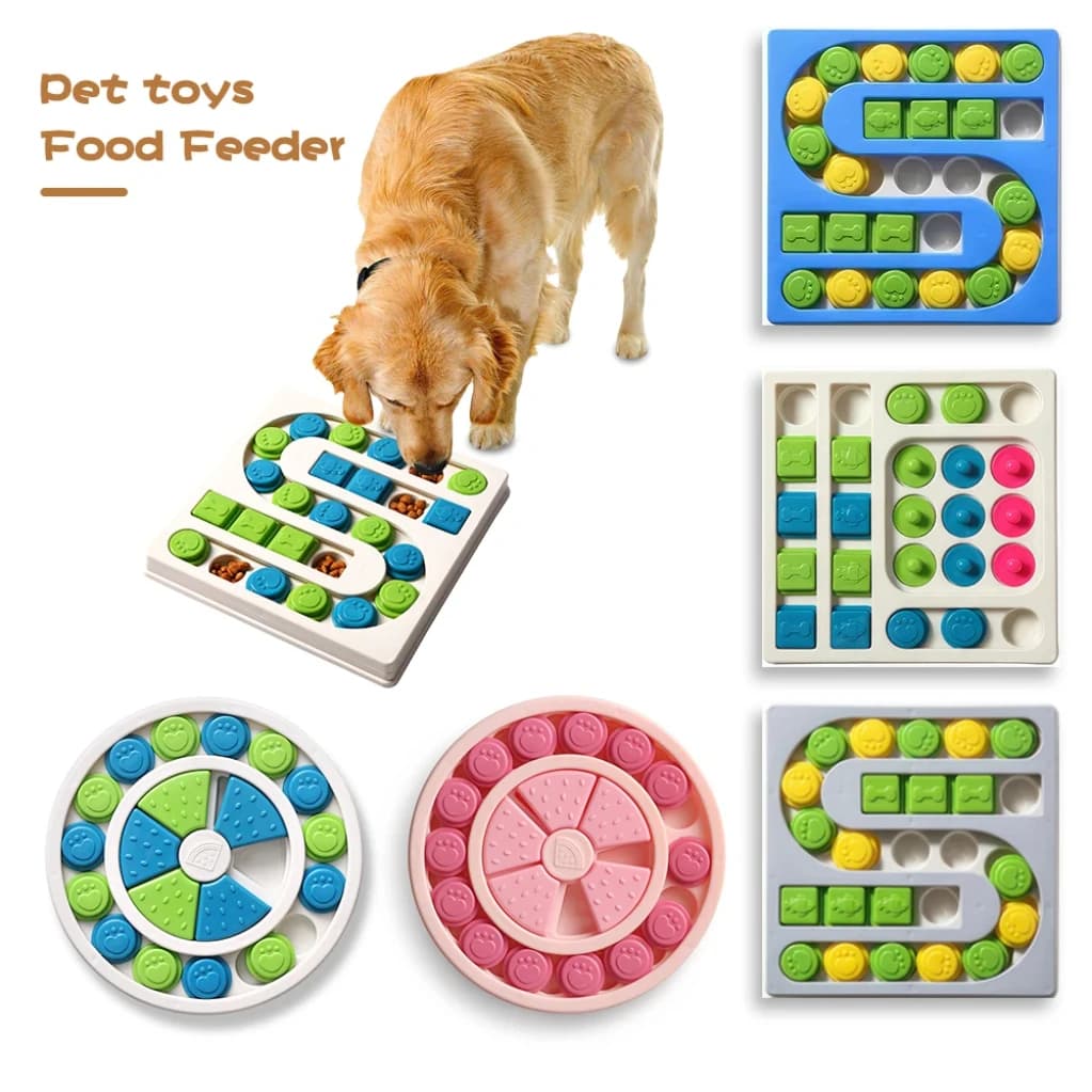 Giocattoli puzzle per cani Alimentatore lento Cucciolo interattivo Aumenta il gioco di addestramento del QI Dispenser di cibo Mangiare lentamente Ciotola antiscivolo Giocattolo per cani da compagnia