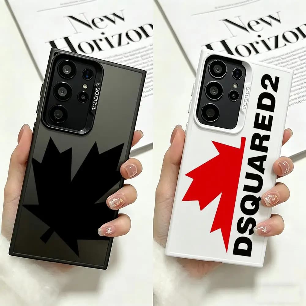 Custodia per telefono Fashion Band D-D-DsQuared2, custodia laser opaca antiurto per Samsung S25 S24 S23 S22 S21 Ultra Plus, cover posteriore rigida