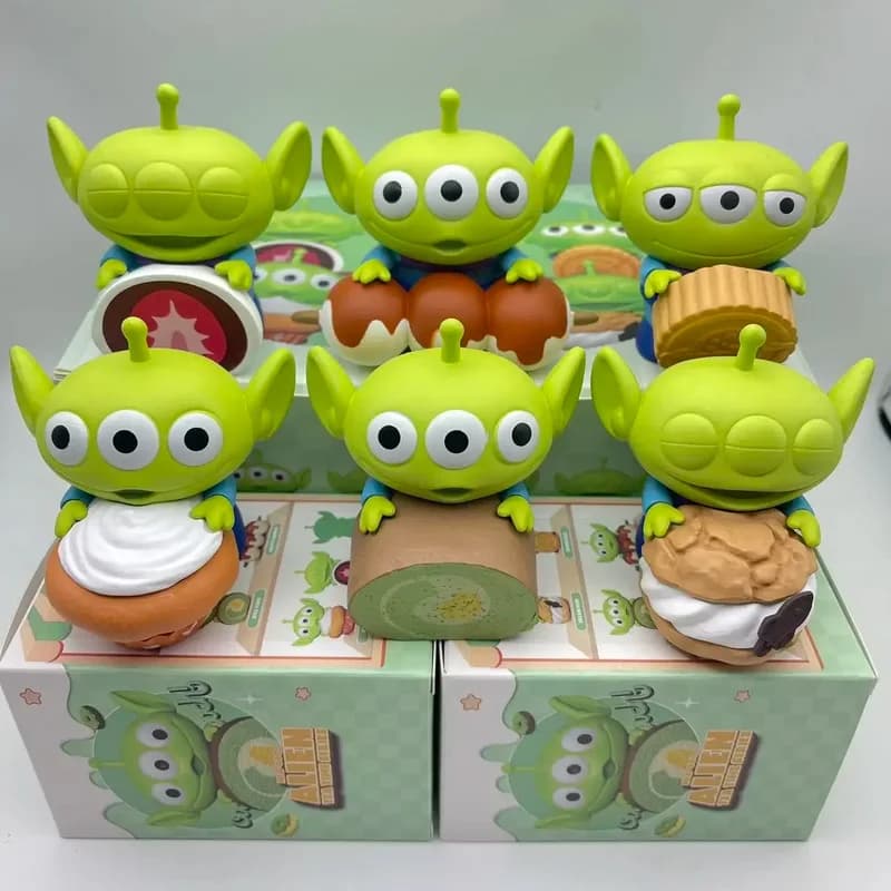 Scatola cieca di Capodanno Alien Rex Action Figure Set Tea Party Oggetti da collezione Giocattoli per bambini Decorazione desktop carina Souvenir del Festival di Primavera