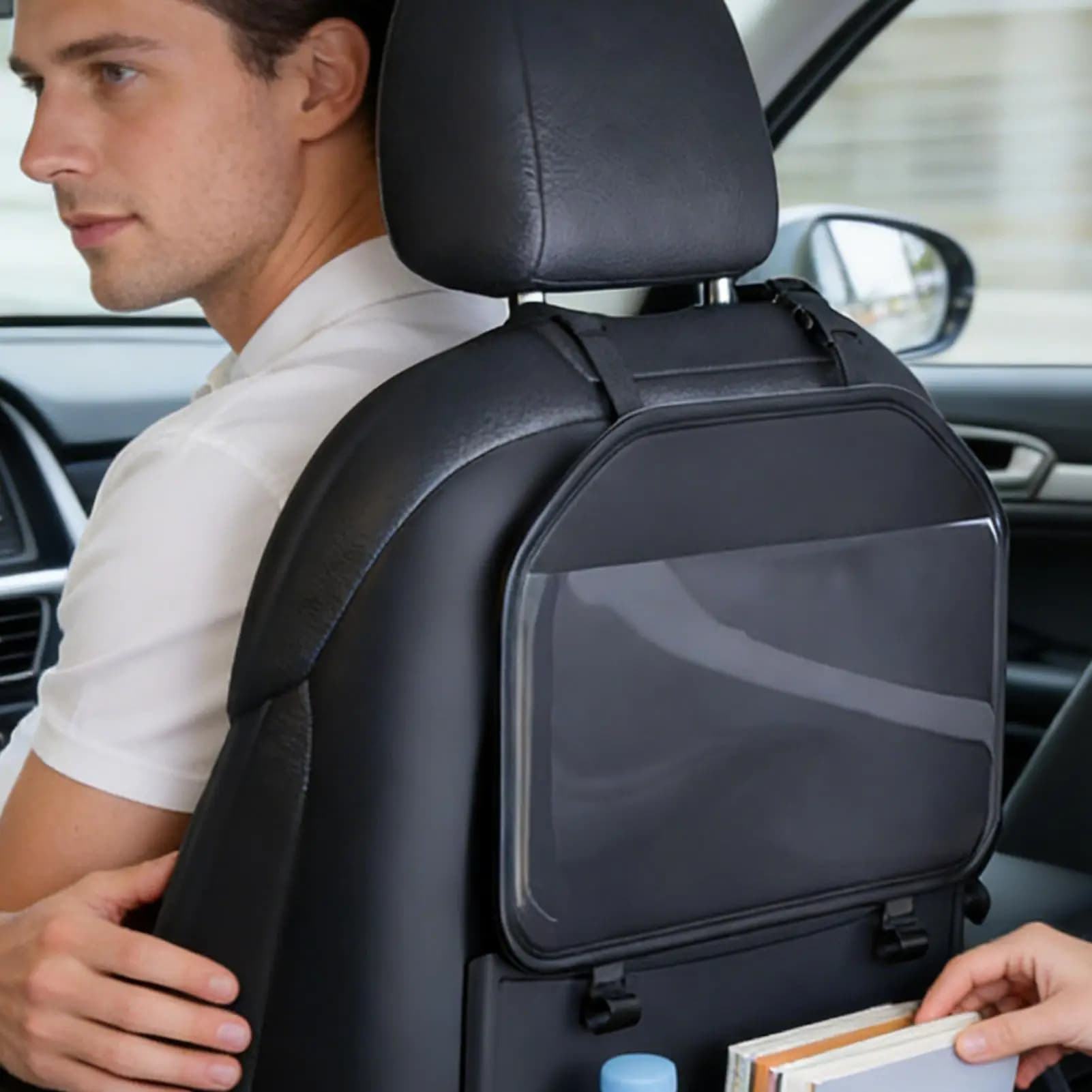 Supporto per tablet da auto, tasca porta tablet per poggiatesta, organizer per sedile posteriore per camion, furgone, viaggi, giro in auto, veicolo, SUV, lunghe viaggi su strada