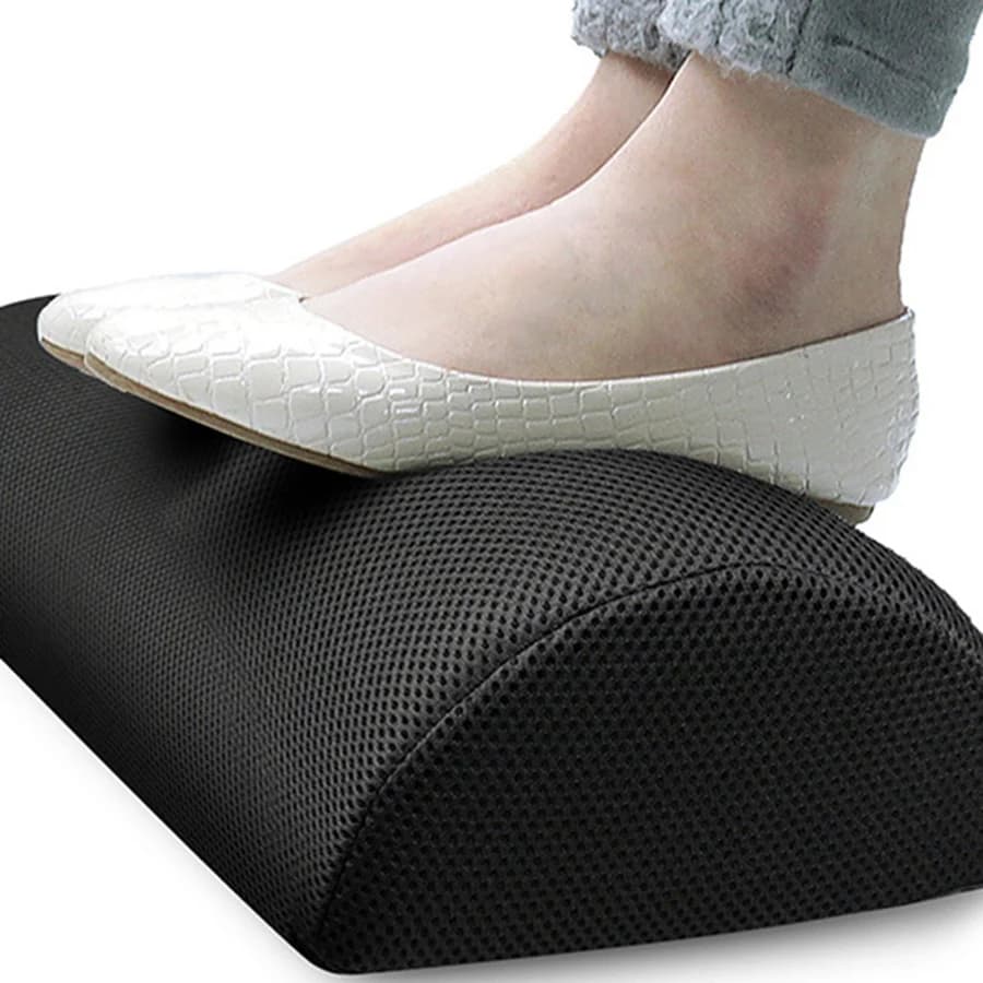 A25I-Piede ergonomico Cuscino Supporto Poggiapiedi sotto la scrivania Piedi Sgabello Cuscino in schiuma Poggiapiedi in schiuma Massaggio