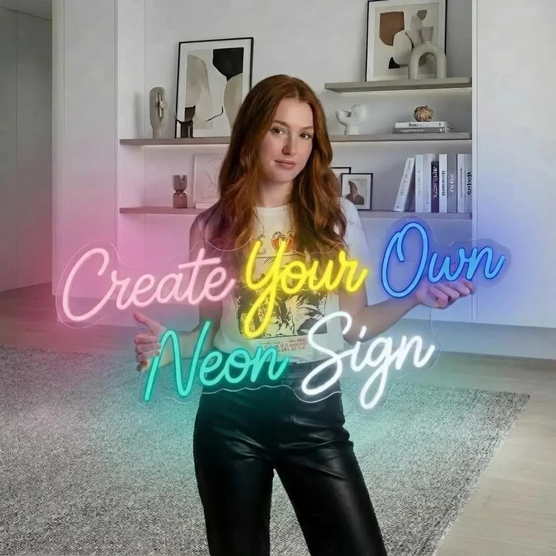 Insegna al Neon LED Personalizzabile di Grandi Dimensioni, Decorazione da Parete per Casa, Attività Commerciali ed Eventi, Luce al Neon Personalizzabile per Decorazione d'Interni