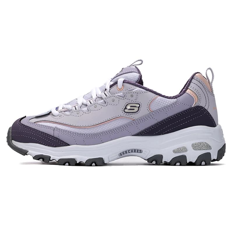 Scarpe casual con suola spessa Skechers da donna Milk Tea Bear Sneakers Panda Shoes 13143-Lav