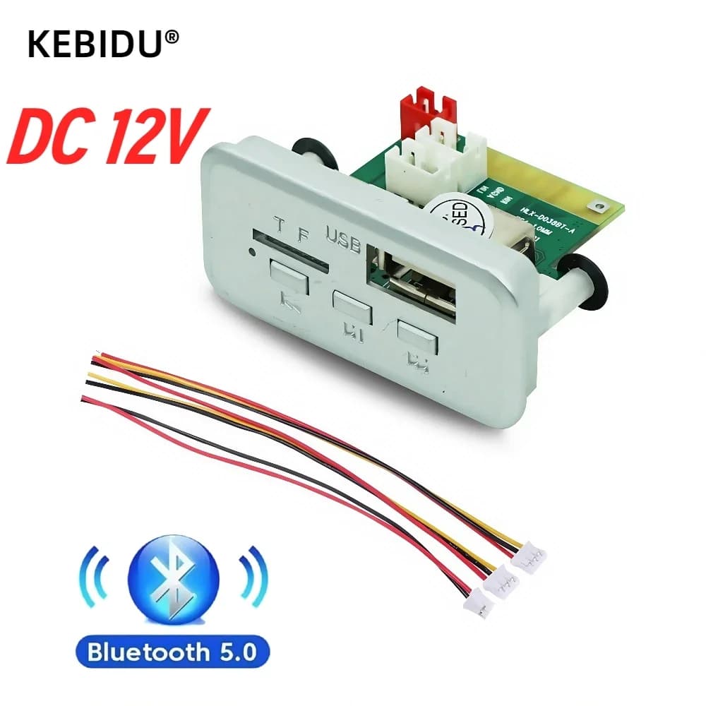 DC 12V MP3 WMA Scheda di Decodifica Bluetooth 5.0 Modulo Audio USB TF Radio Ricevitore FM Senza Fili Lettore Musicale MP3 Per Altoparlante Auto