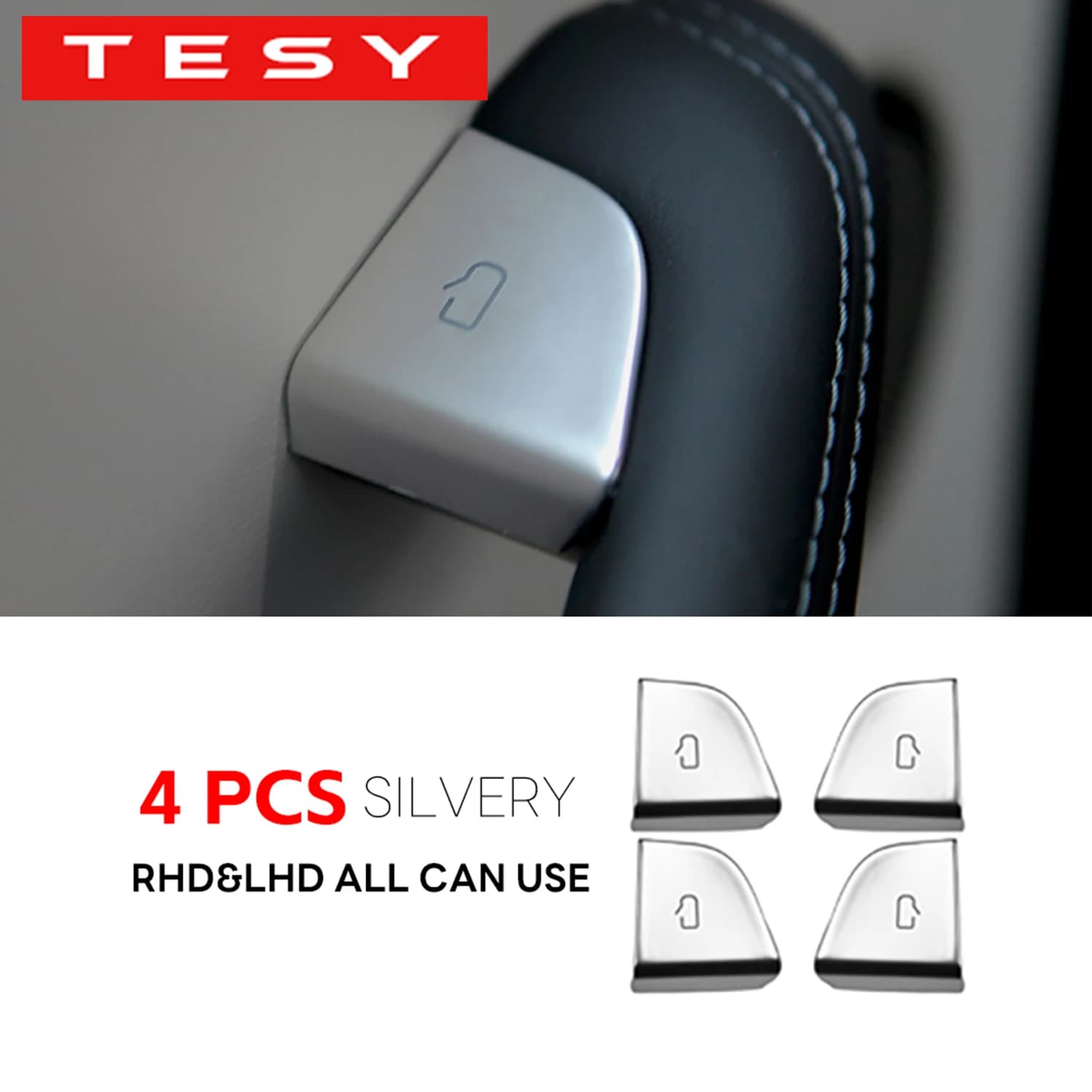 TESY For Tesla New Model YL Y Juniper Launch Model 3 Highland Door Lock Switch Open Button Cover Protector