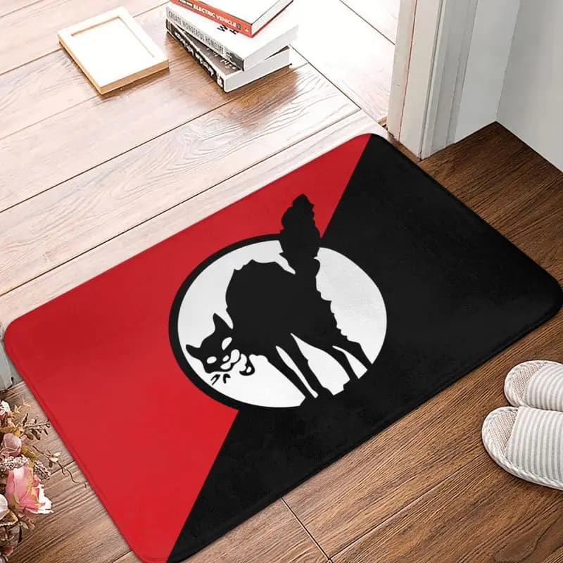 Custom Anarchist Black Cat Flag zerbino antiscivolo ingresso cucina bagno porta tappetini tappeto da giardino tappeto Footpad