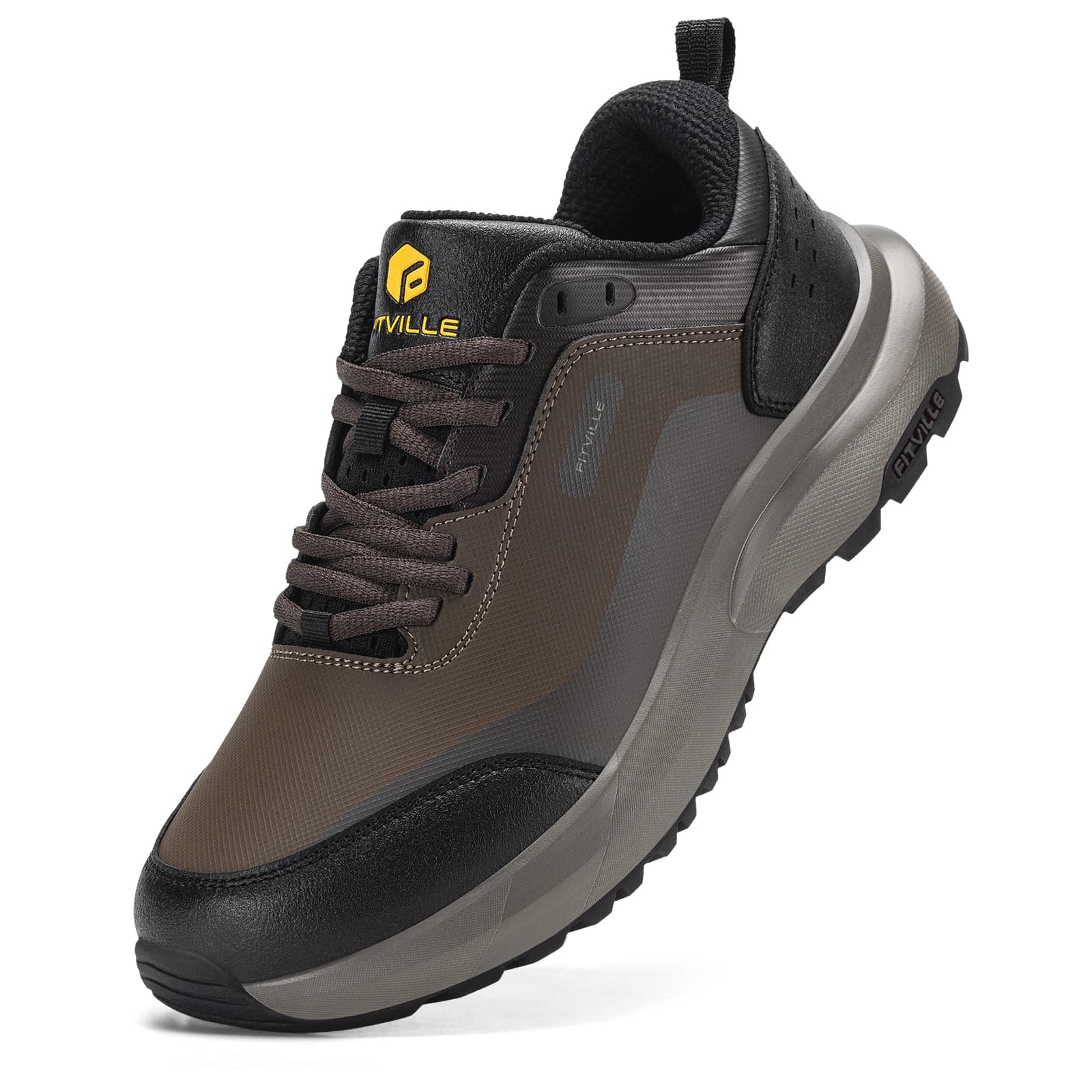 Scarpe da Trekking FitVille Extra Larghe per Uomo, Sneakers da Arrampicata Resistenti all'Acqua con Supporto per l'Arco Plantare
