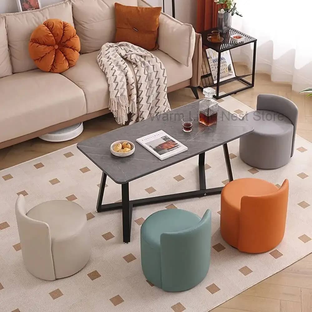 Poggiapiedi Nordico Minimalista Unico Stile Mid-Century per Camera da Letto, Hotel, Soggiorno, Arredamento Casa