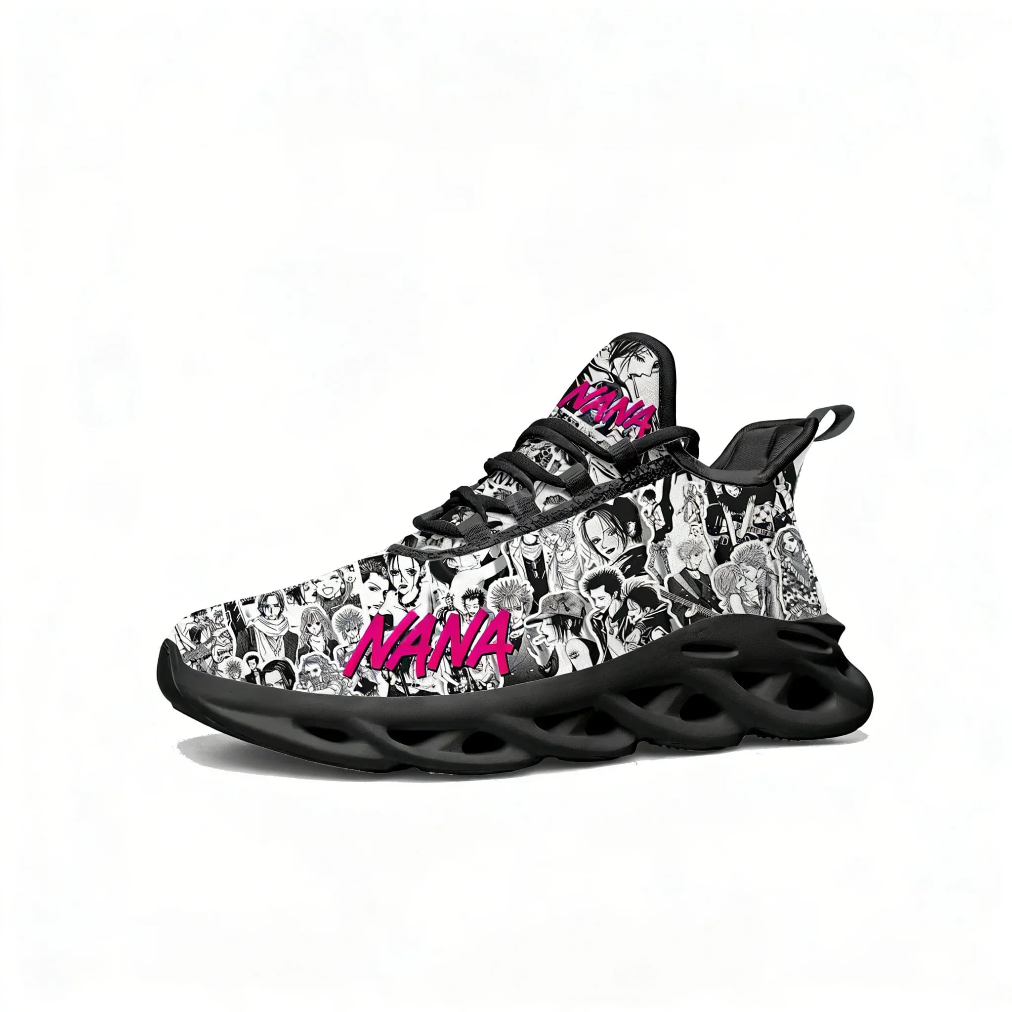 Scarpe NANA in pizzo e rete, sneakers basse da uomo e donna, scarpe sportive da corsa, sneakers sportive comode, alla moda, personalizzate con cartoni animati