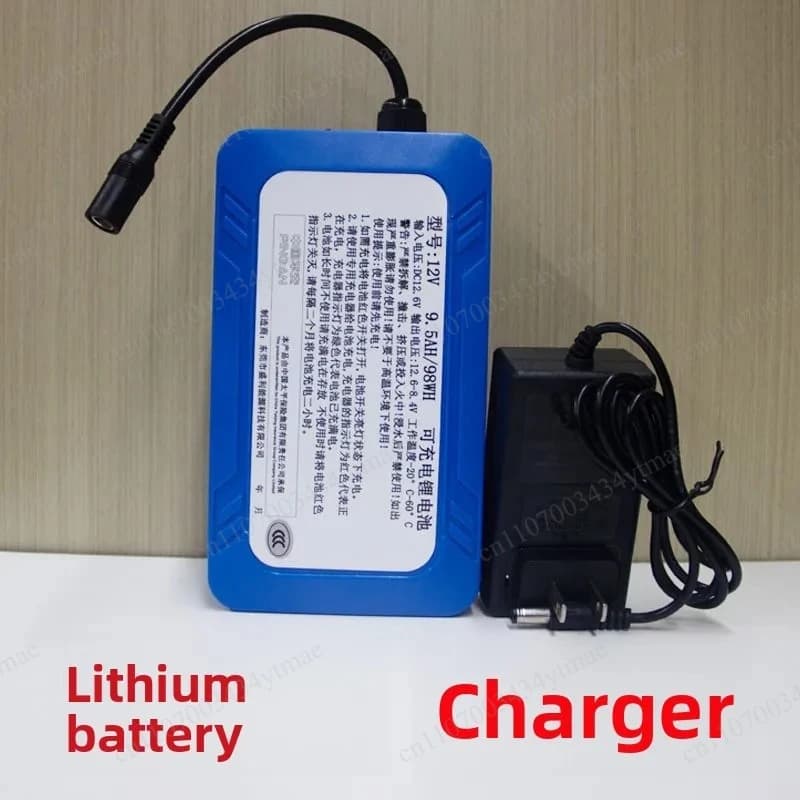 Accessori per Costume Gonfiabile: Batteria al Litio, Ventilatore, Zaino, Caricabatterie per Oggetti di Scena da Parco Divertimenti