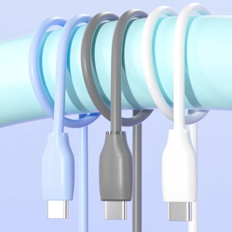 Cavo di ricarica rapida da USB-C a USB-C in silicone morbido, cavo di sincronizzazione dati e ricarica USB-C a USB-C per Samsung, Xiaomi, Huawei, MacBook