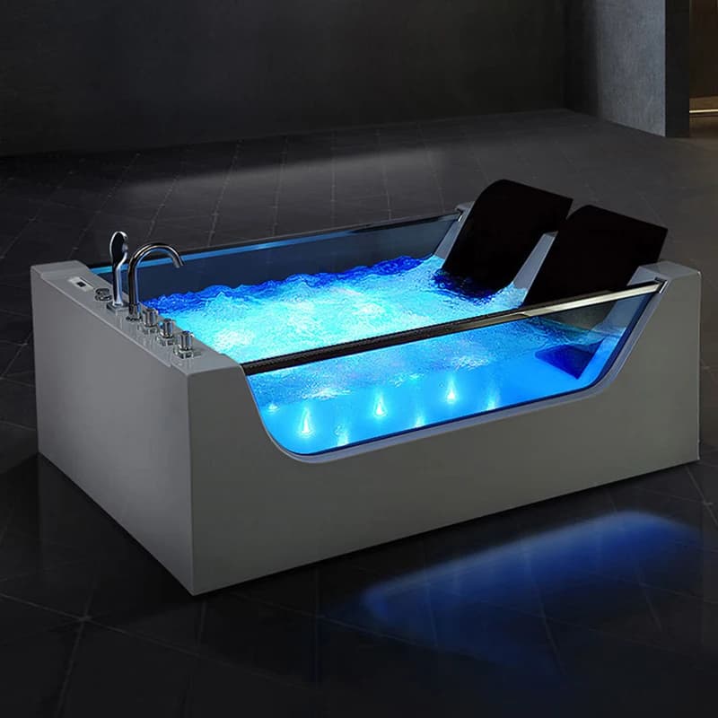 1800mm Whirlpool Double People Bathtub Chromotherapy Indoor Spa Surf Massage Tub RS108B