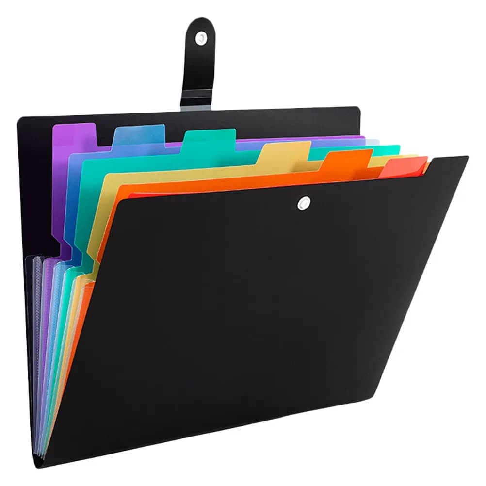 Cartella Portadocumenti a Fisarmonica, Organizzatore Espandibile Portatile con Tasche Multiple, Cartella Portadocumenti di Grande Capacità