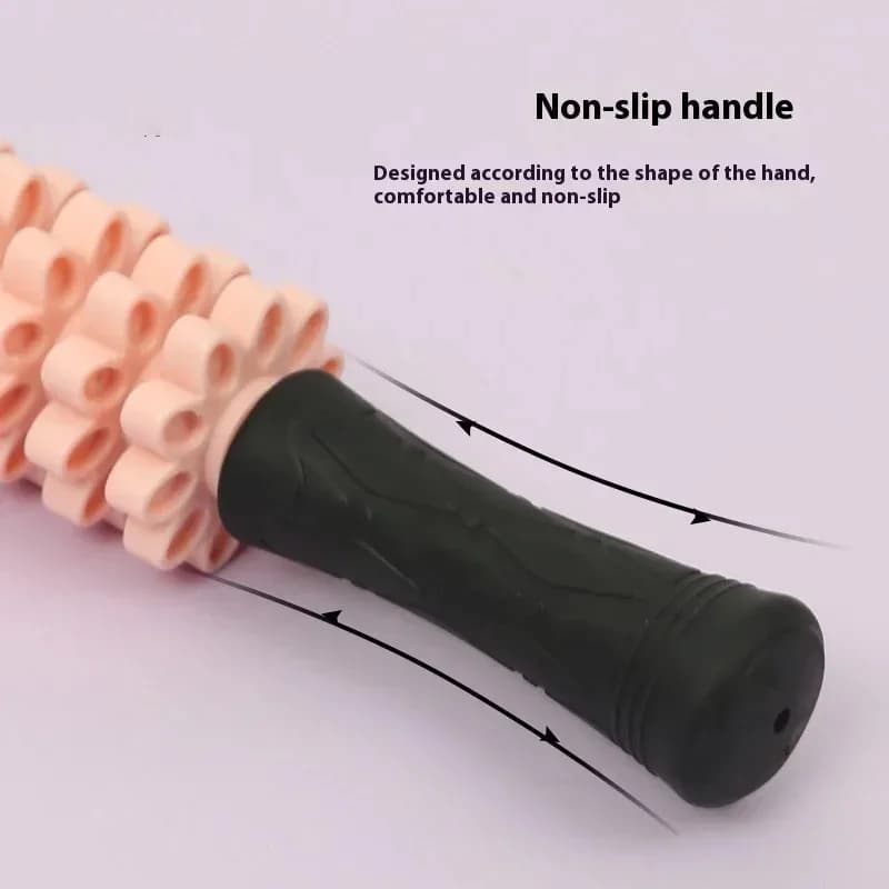 Massage Fitness Stick Yoga Foam Roller and Set of Resistance Bands Deep Muscle Relaxation Accessories for Pilates Home Gym