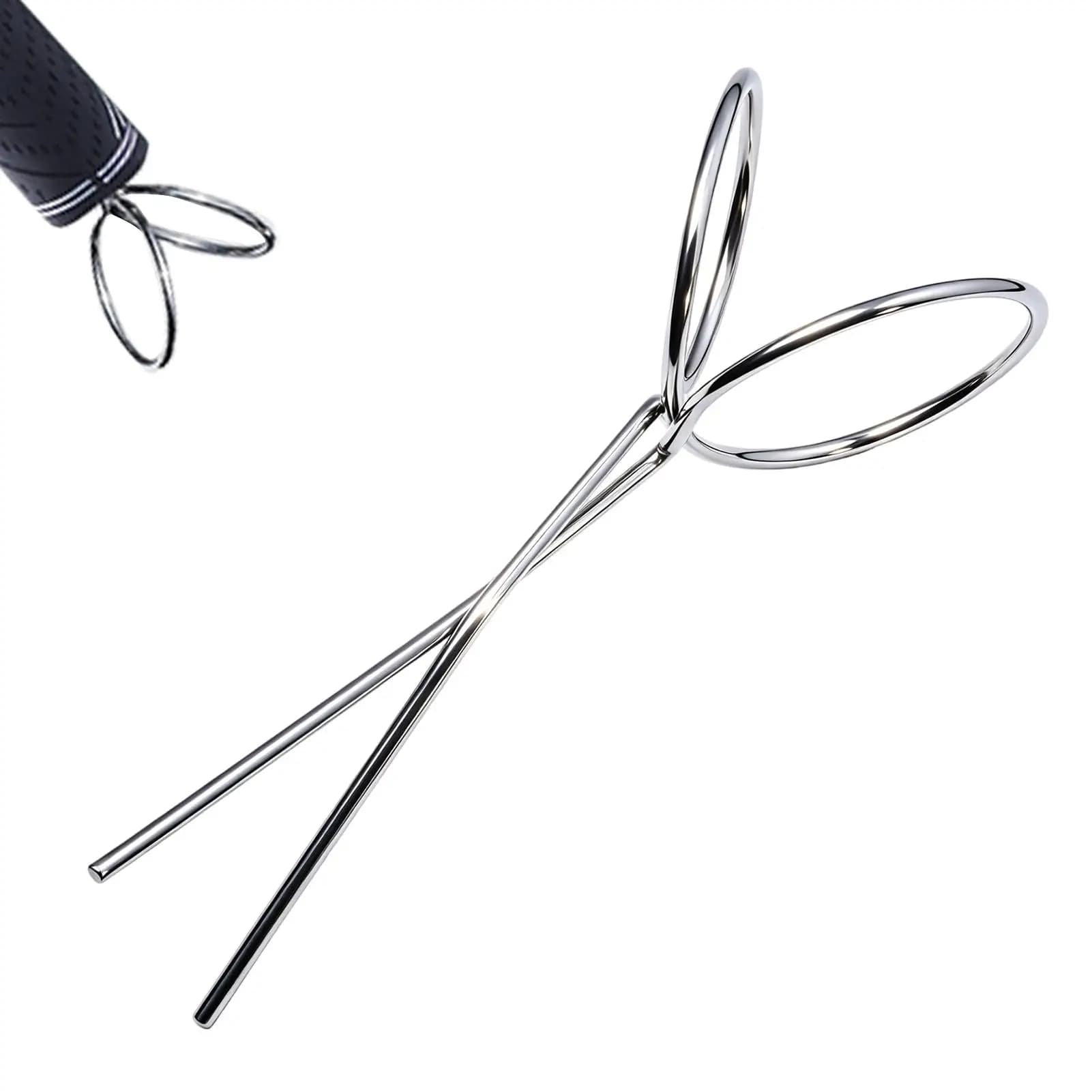 Stainless steel golf ball retriever for putter grips insert-type ball retriever 2-in-1 golf club retriever golf accessory