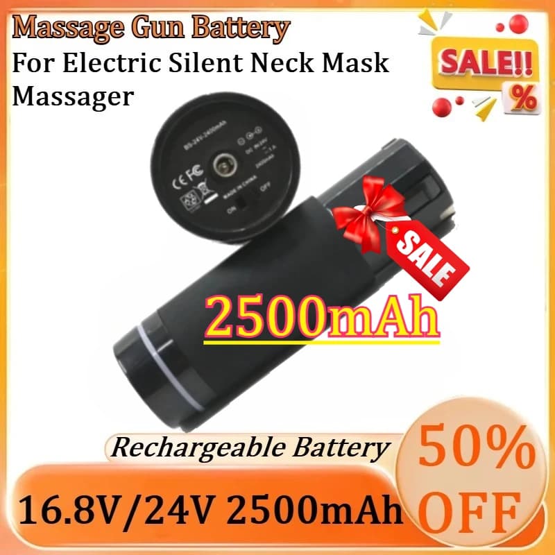 Silent Electric Massage Battery for Collo, New 16.8V/24V 2500mAh, for Brushless Massage Gun