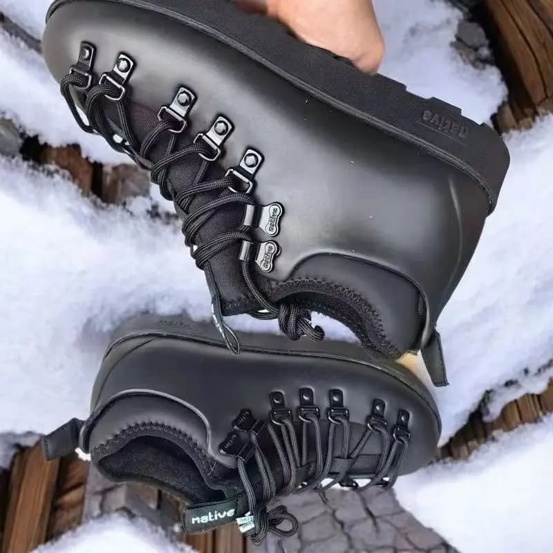 Scarpe da Trekking Uomo Nuova Tendenza 2026 Antiscivolo per Esterni, Stivali da Uomo Resistenti per Arrampicata, Scarpe da Montagna Calde con Pelliccia