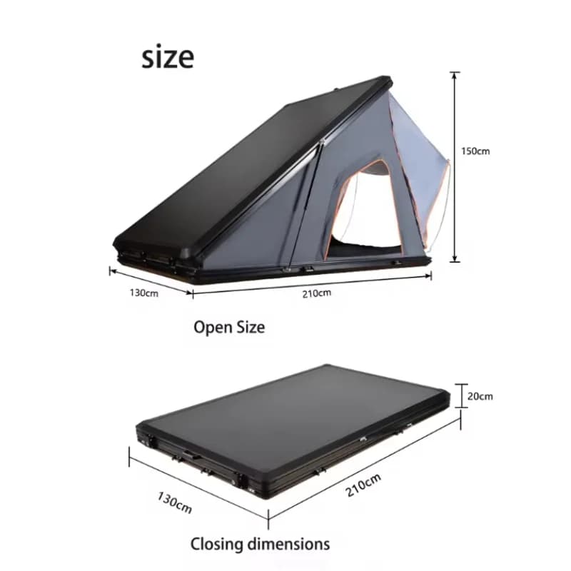 Four-season Aluminum Hard Shell Roof Top Tent Waterproof Quick Automatic Opening For Outdoor Camping