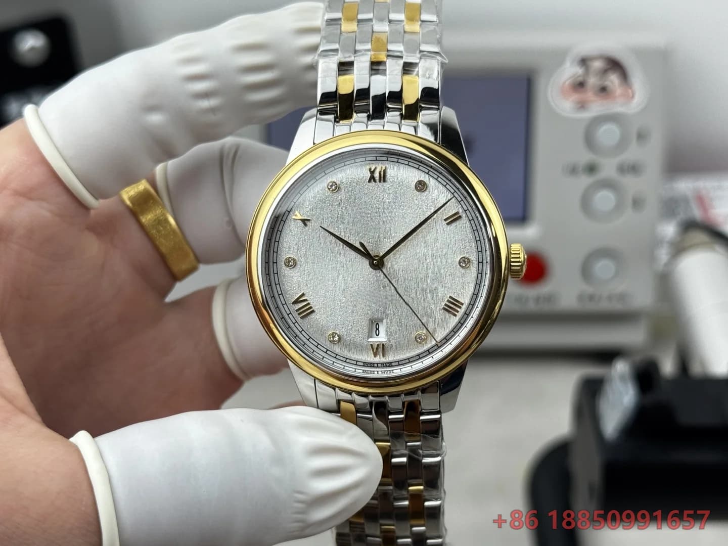 Orologio da Uomo Automatico Meccanico Elegante con Quadrante Argento 40mm, Bracciale in Acciaio Inossidabile, Movimento 8800, Tre Lancette con Data, Indicatori Romani, Orologio da Polso Business