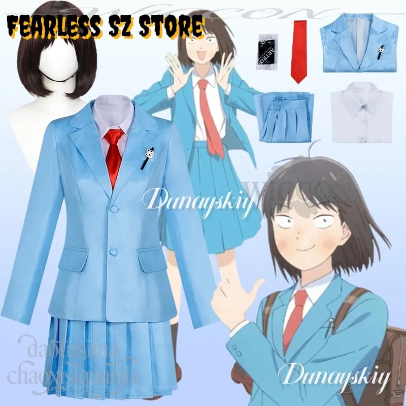 Anime Skip And Loafer Iwakura Mitsumi Costume Cosplay JK Uniforme scolastica giapponese Kawaii Abito blu Cravatta Parrucche Festa di Halloween