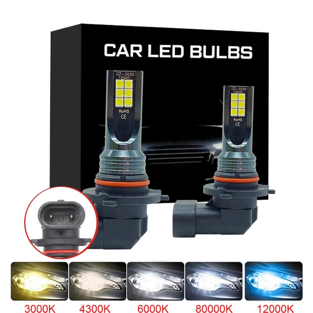 2 pezzi 9005 HB3 9006 HB4 H8 H11 lampadina a LED H16JP lampada a LED super luminosa fendinebbia per auto luce di marcia diurna 12V 6000K bianco