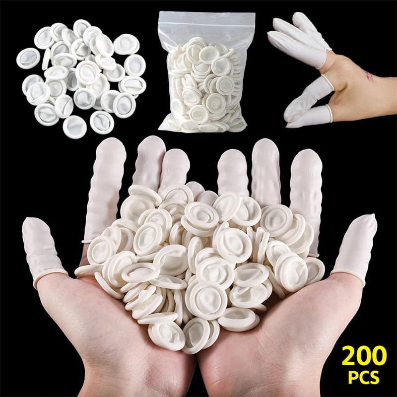 200 Pz/borsa Usa E Getta In Lattice di Gomma Dita Culle Punta Delle Dita Guanti di Protezione Dita Coperture Unghie Pratica Protezione Per Le Mani Culle