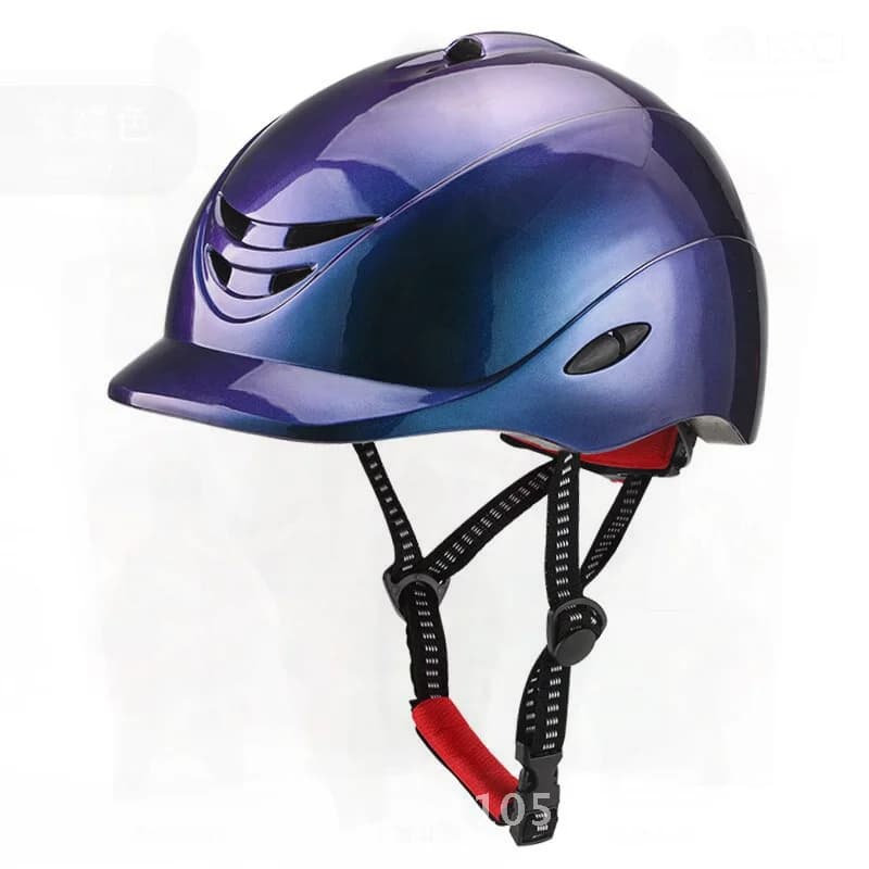Casco da bicicletta unisex per adulti monopezzo nero rosso camaleonte blu mountain bike equitazione casco equestre all'aperto taglia ML