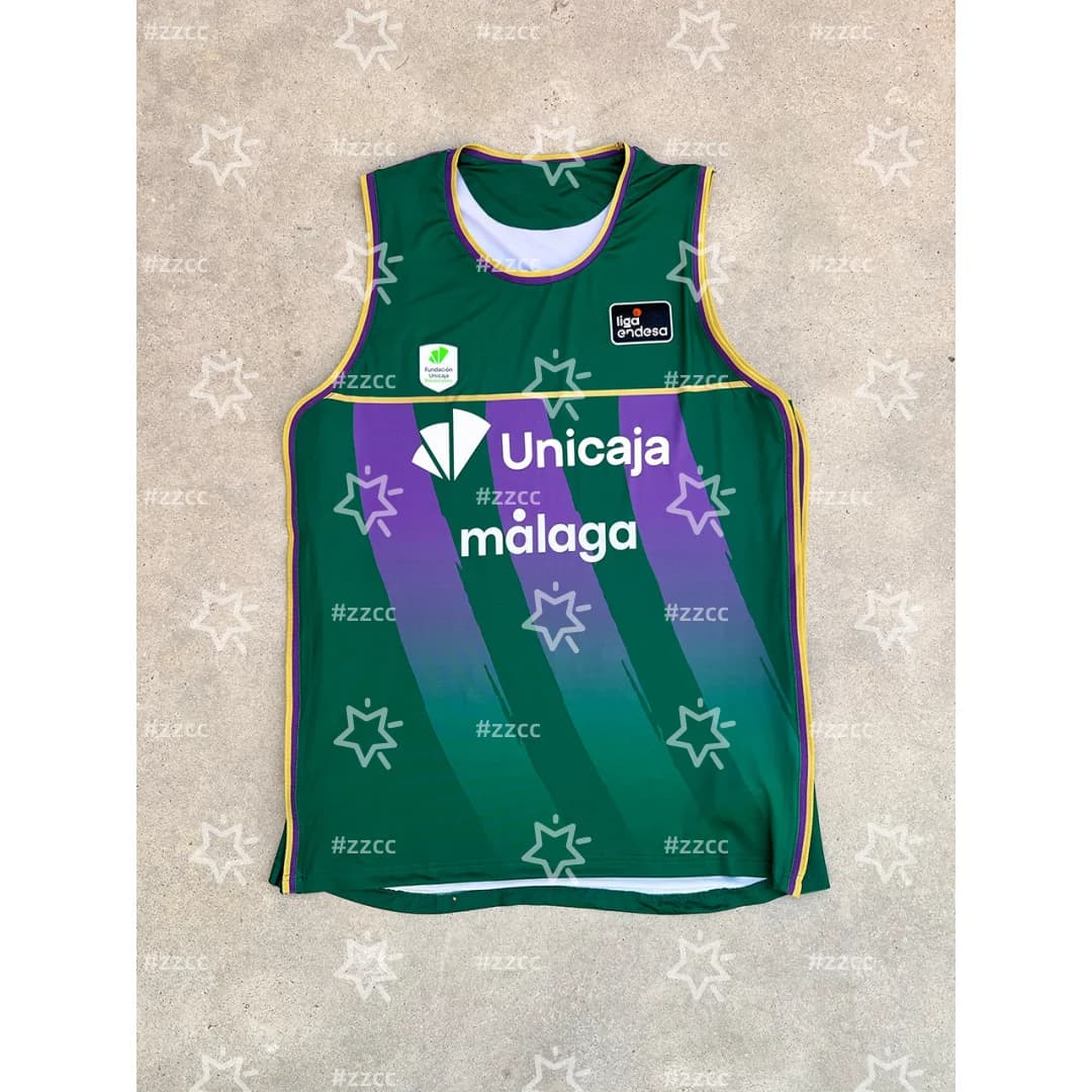 Maglia da basket Unicaja Home 25-26, kit da allenamento, regali per i tifosi spagnoli del basket, T-shirt sportiva estiva da uomo, abbigliamento per bambini