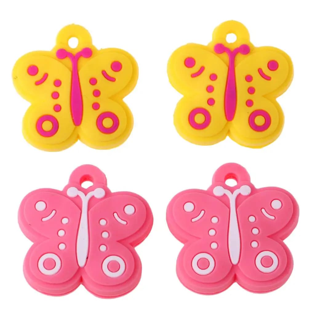 2 pieces/set vibrating shock absorbers for tennis rack cushion silicone butterfly