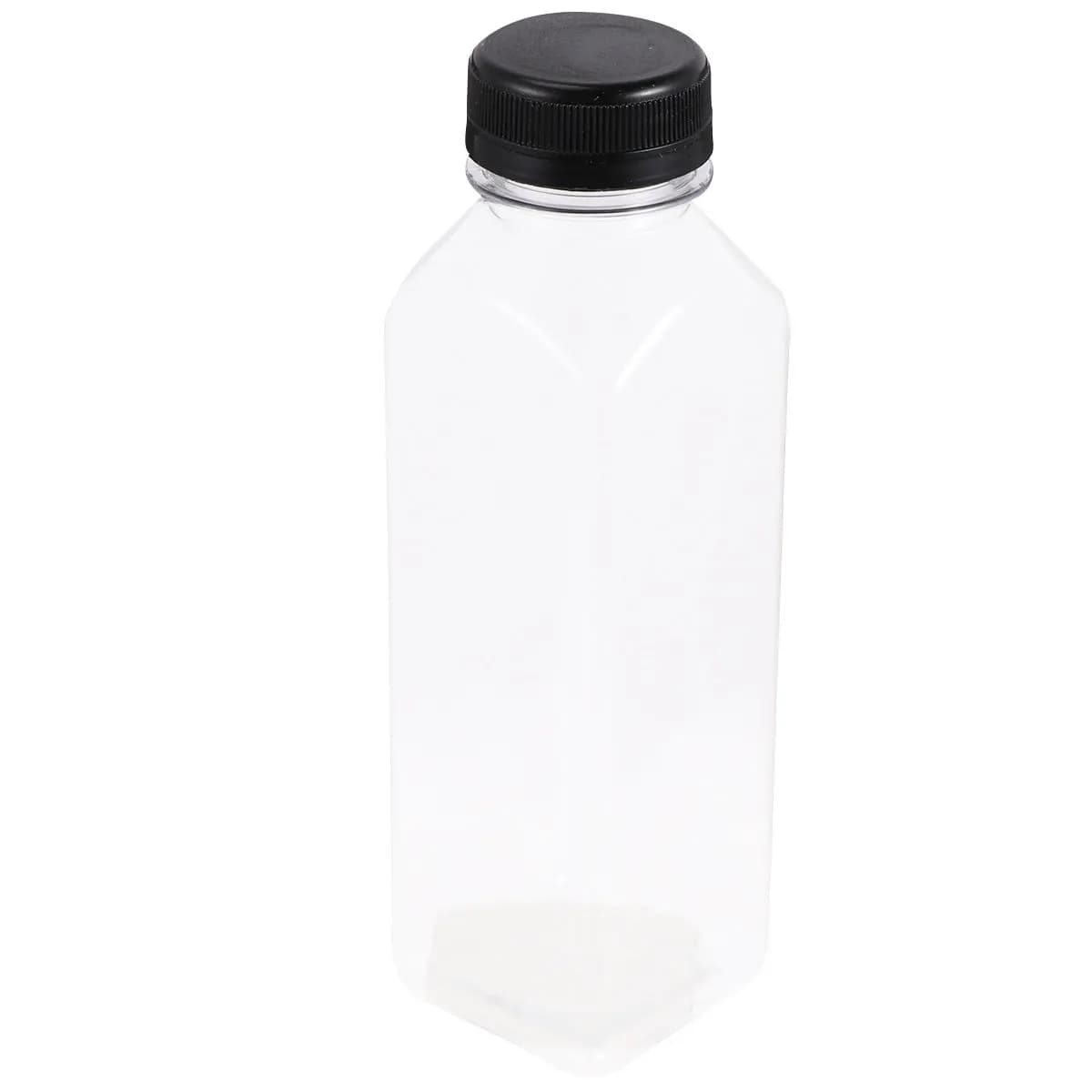 10 Pieces Disposable Bottles for Domestic Animals, Transparent Containers Empty with Screw Caps, Easy Drink Bottles for Water and Drinks