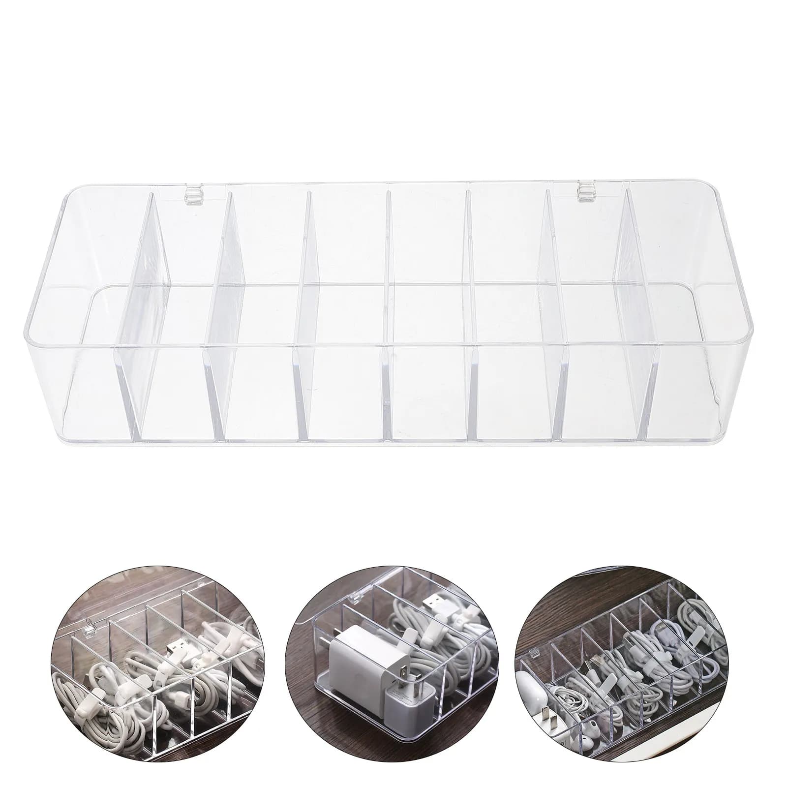 Set of 1 Cable Management Box with Classic Design, Cable Organizer, Charger Container, Desk Cable Door, Electronic Organizer