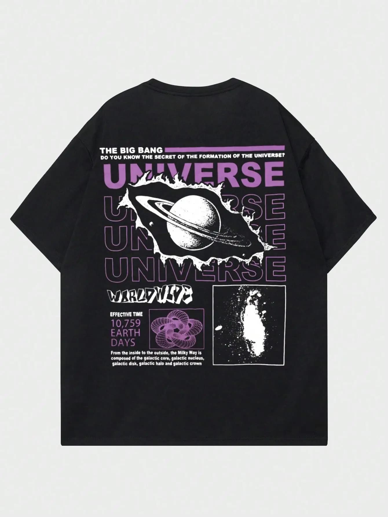 Il segreto del grande botto nell'universo T-shirt da uomo T-shirt in cotone estivo T-shirt larghe traspiranti T-shirt da strada Hip Hop
