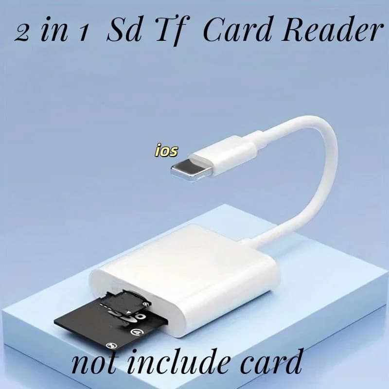 Lettore di schede di memoria per iPhone, adattatore per schede di memoria per iOS 14 13 12, da 8 pin a SD TF, lettore di schede per fotocamera, convertitore dati, cavo dati OTG